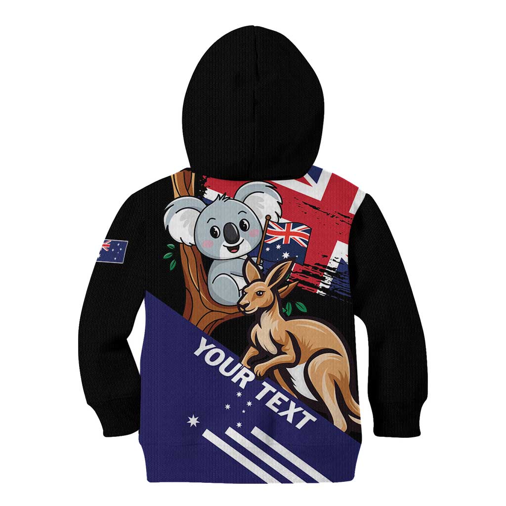 Personalised Australia Kangaroo Koala Together Kid Hoodie Special Edition - Vibe Hoodie Shop