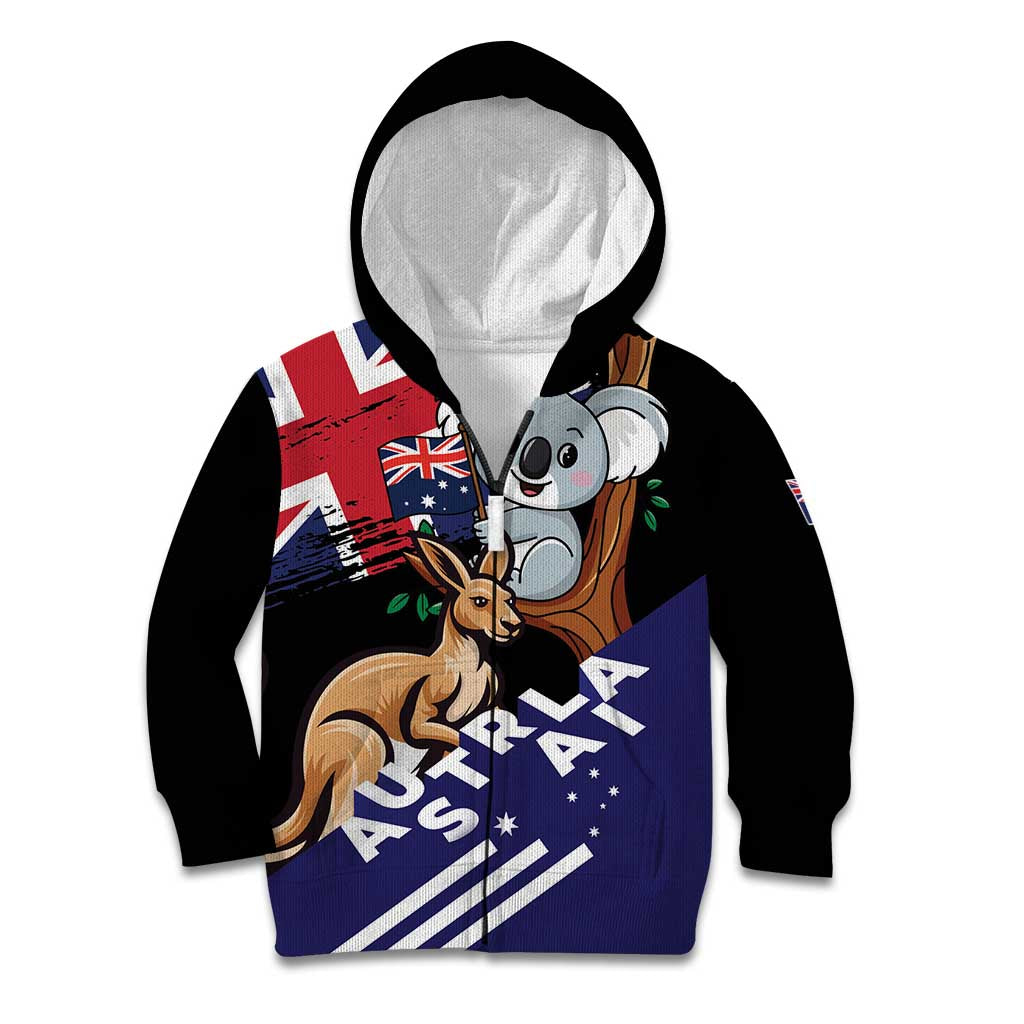 Personalised Australia Kangaroo Koala Together Kid Hoodie Special Edition - Vibe Hoodie Shop