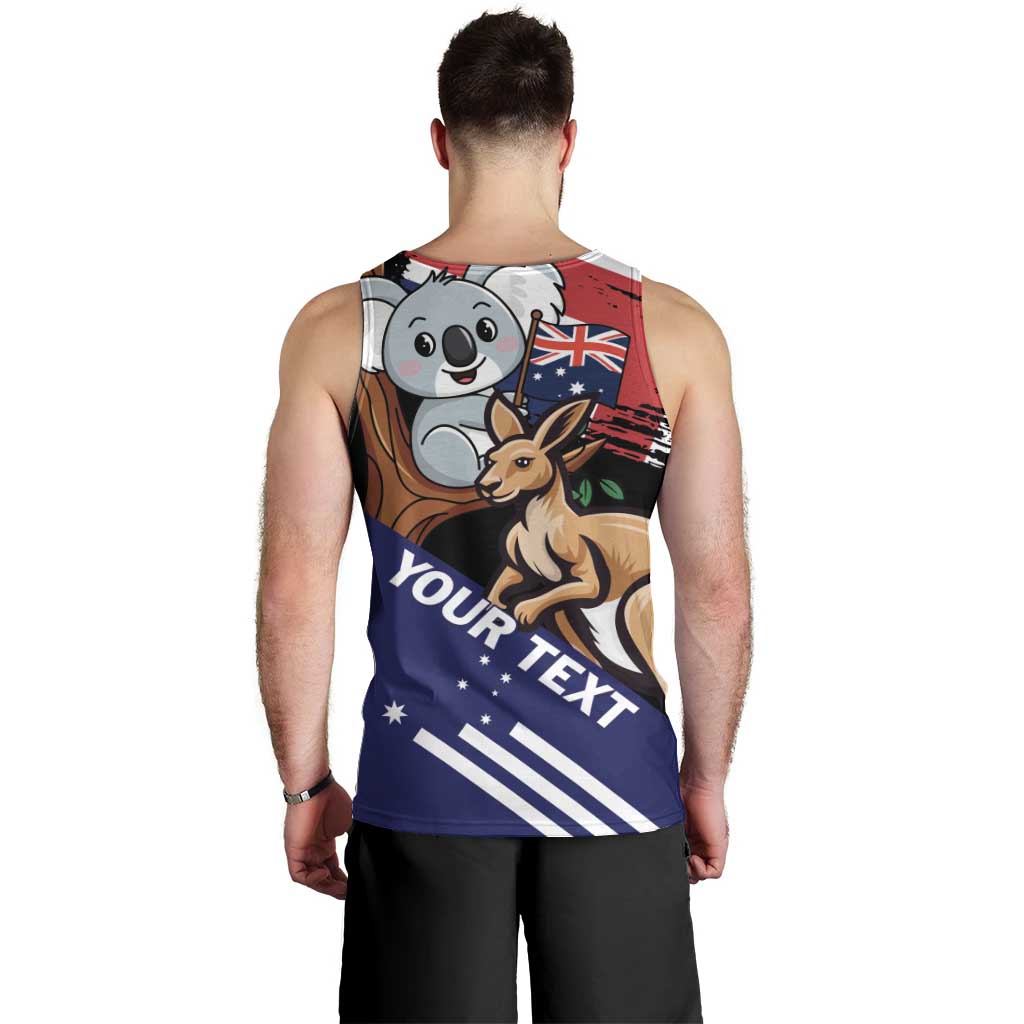 Personalised Australia Kangaroo Koala Together Men Tank Top Special Edition - Vibe Hoodie Shop