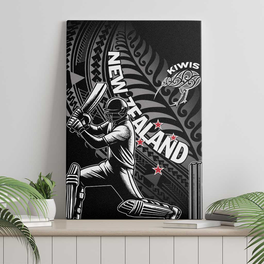 New Zealand Cricket Canvas Wall Art Maori Kiwi Black Fern