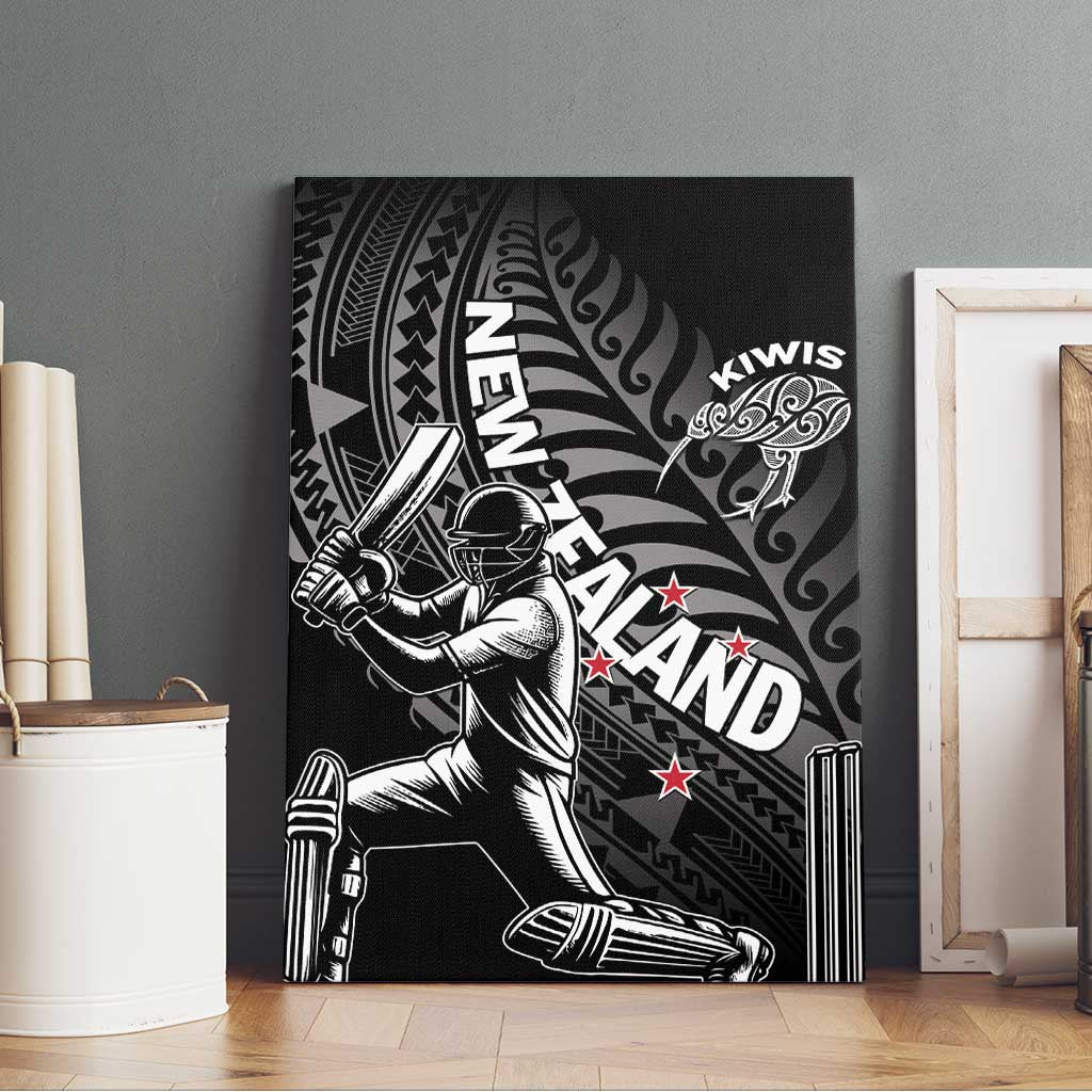 New Zealand Cricket Canvas Wall Art Maori Kiwi Black Fern