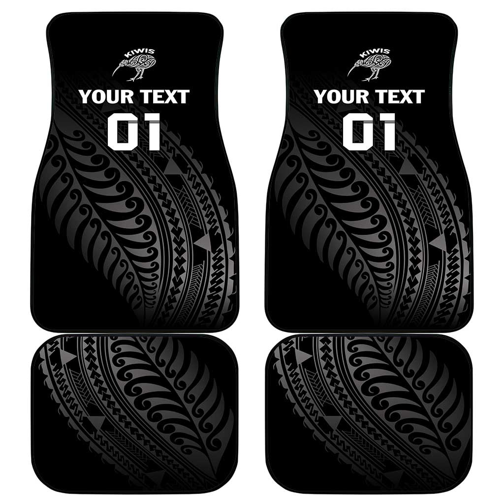 New Zealand Cricket Car Mats Maori Kiwi Black Fern