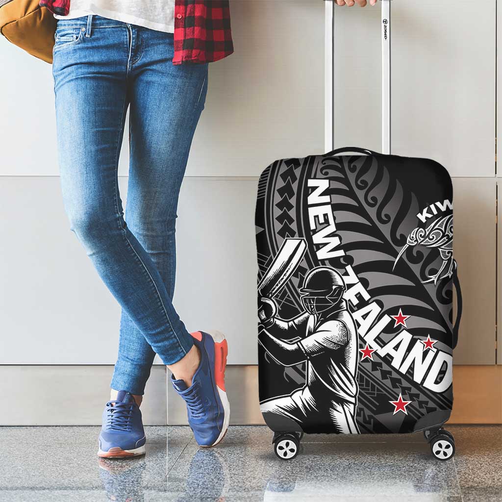 New Zealand Cricket Luggage Cover Maori Kiwi Black Fern - Vibe Hoodie Shop