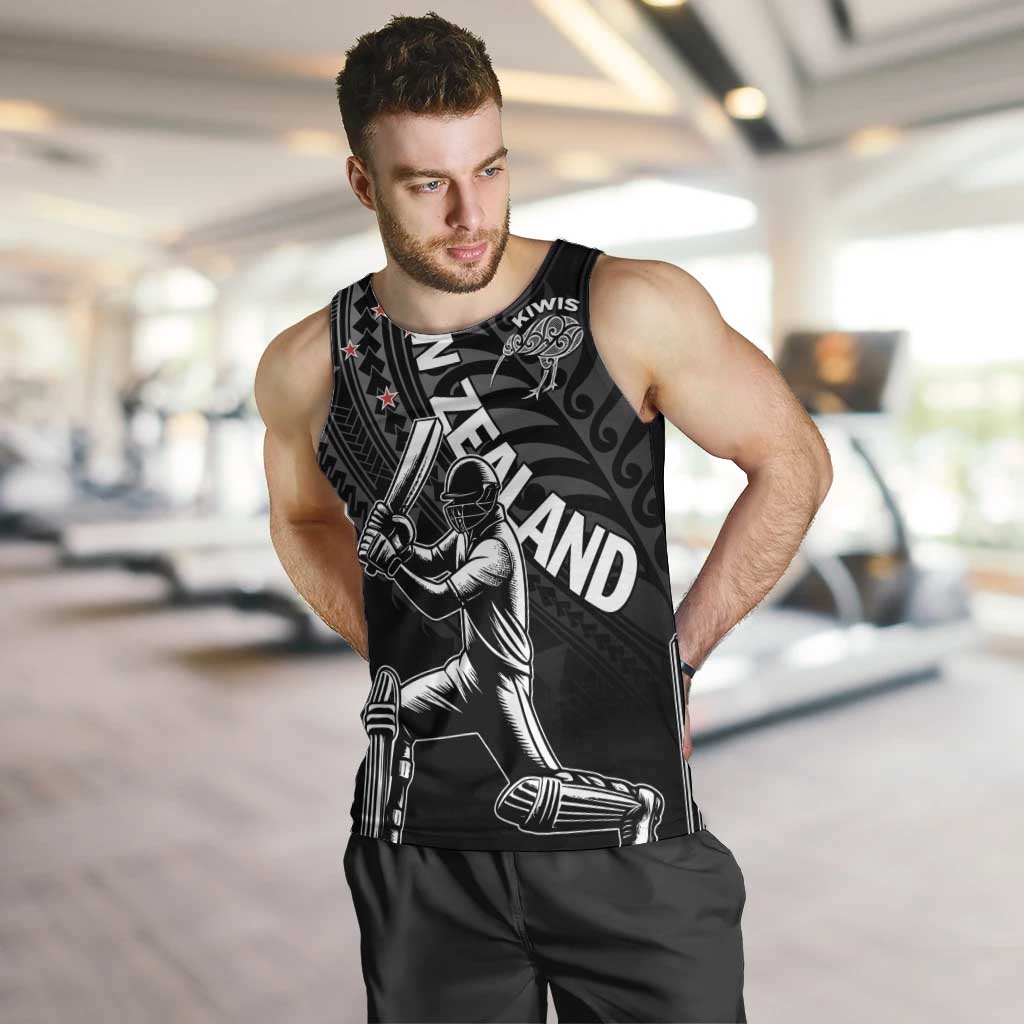 Custom New Zealand Cricket Men Tank Top Maori Kiwi Black Fern - Vibe Hoodie Shop