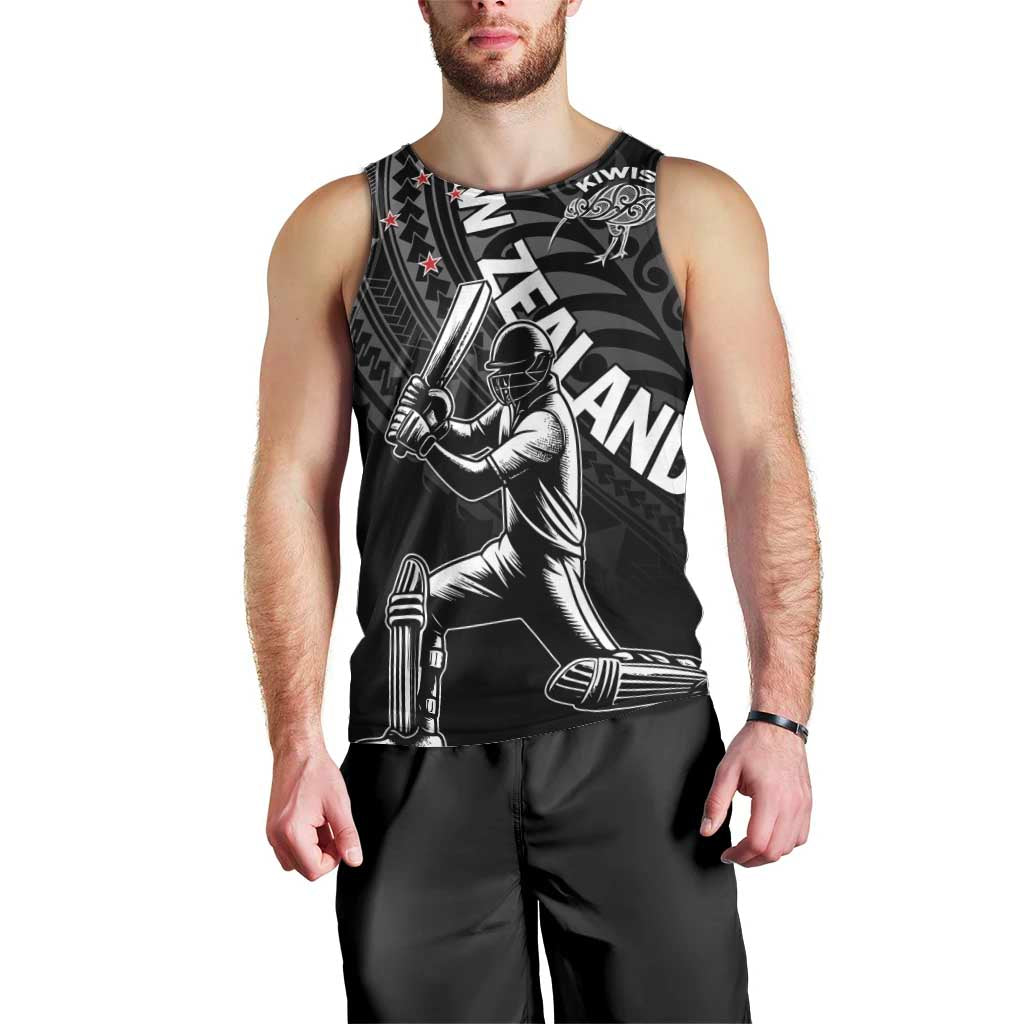 Custom New Zealand Cricket Men Tank Top Maori Kiwi Black Fern - Vibe Hoodie Shop