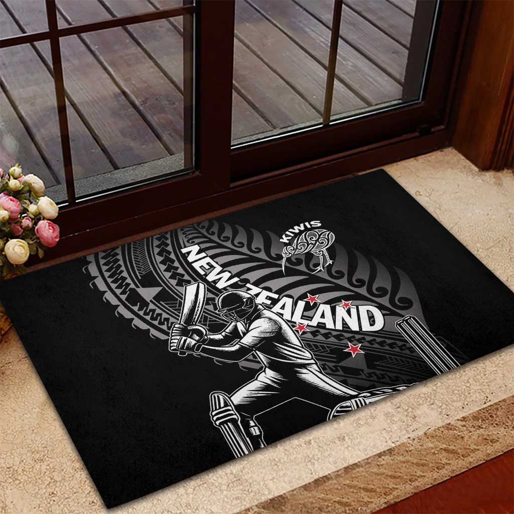 New Zealand Cricket Rubber Doormat Maori Kiwi Black Fern