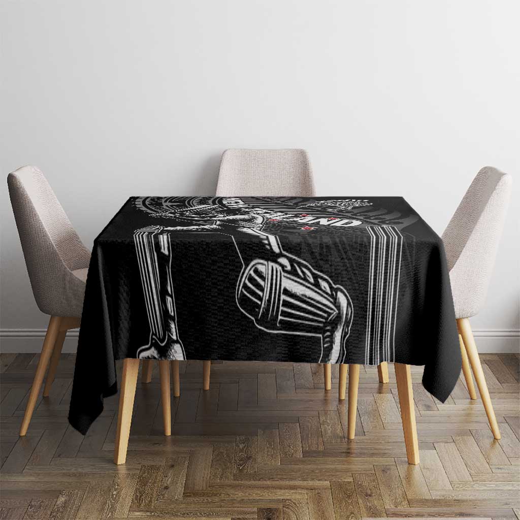 New Zealand Cricket Tablecloth Maori Kiwi Black Fern