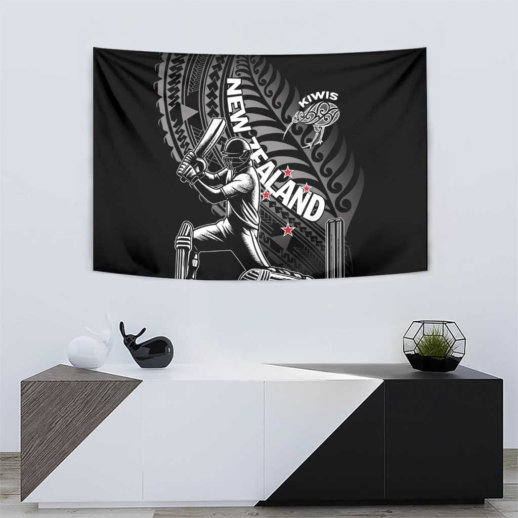 New Zealand Cricket Tapestry Maori Kiwi Black Fern - Vibe Hoodie Shop