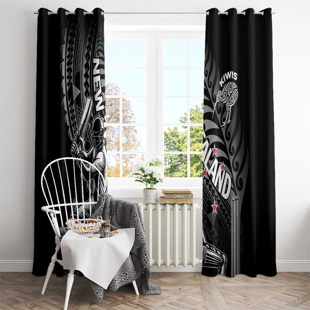 New Zealand Cricket Window Curtain Maori Kiwi Black Fern