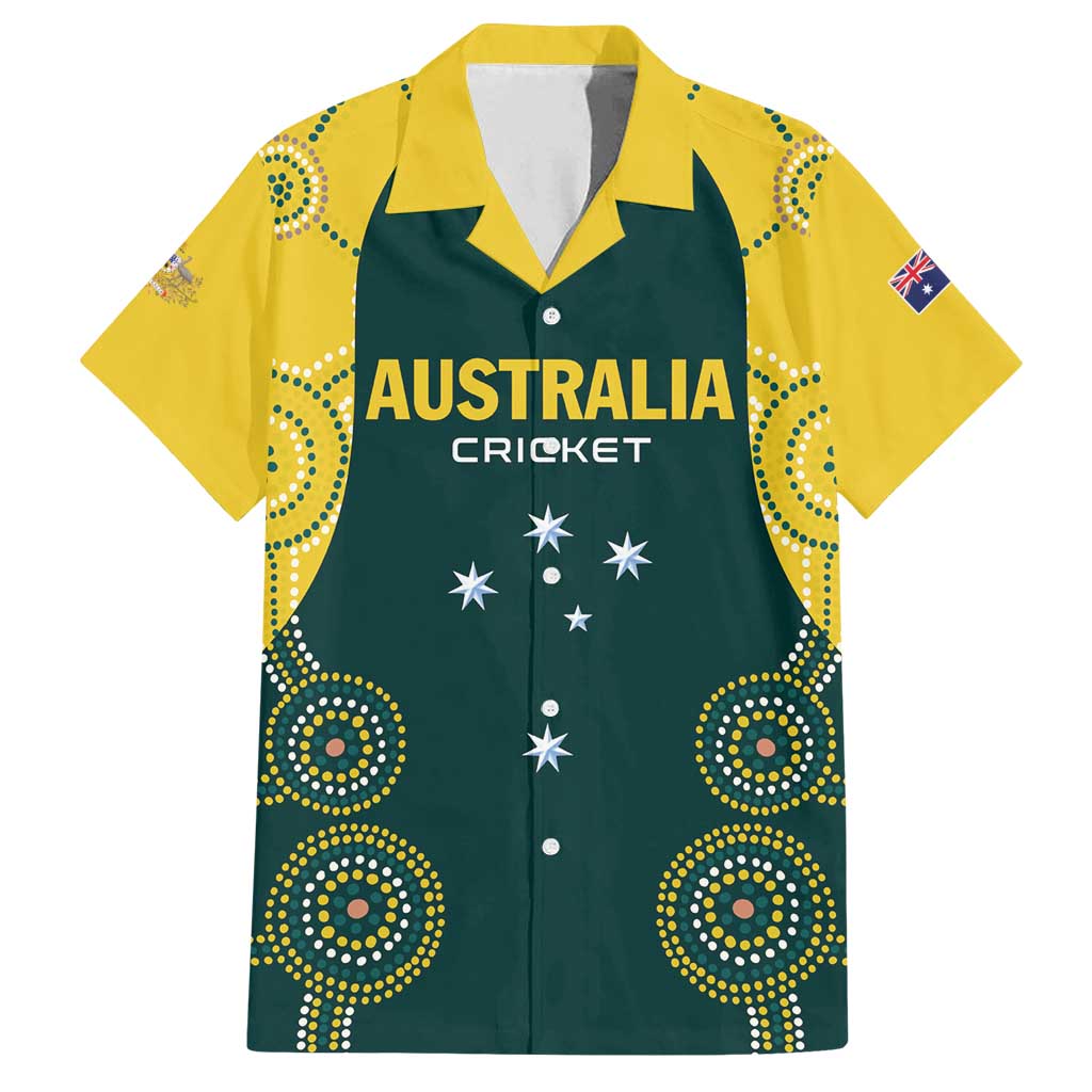 Custom Australia Cricket Family Matching Long Sleeve Bodycon Dress and Hawaiian Shirt Aussies Champions