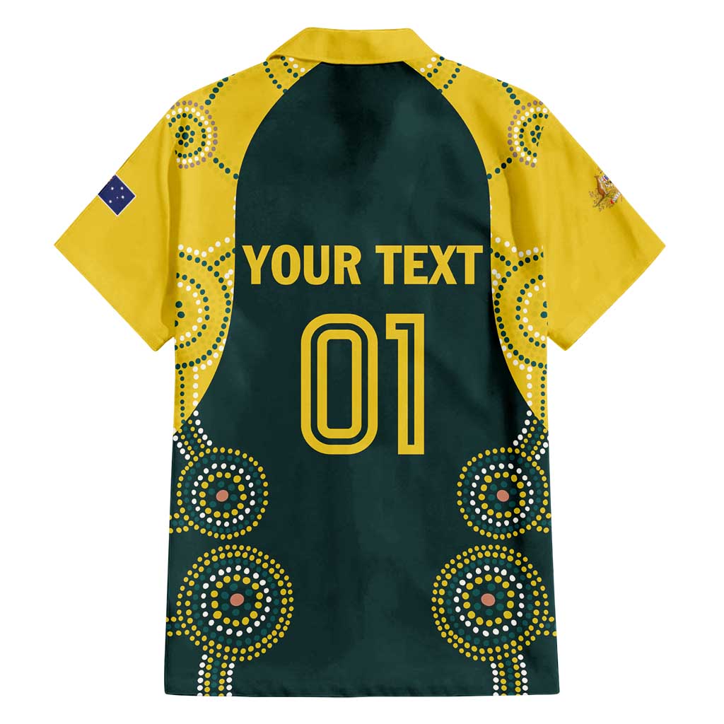 Custom Australia Cricket Family Matching Long Sleeve Bodycon Dress and Hawaiian Shirt Aussies Champions