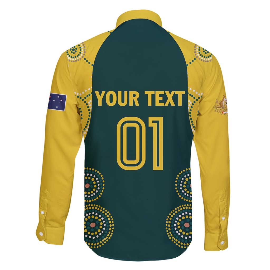 Custom Australia Cricket Family Matching Long Sleeve Bodycon Dress and Hawaiian Shirt Aussies Champions