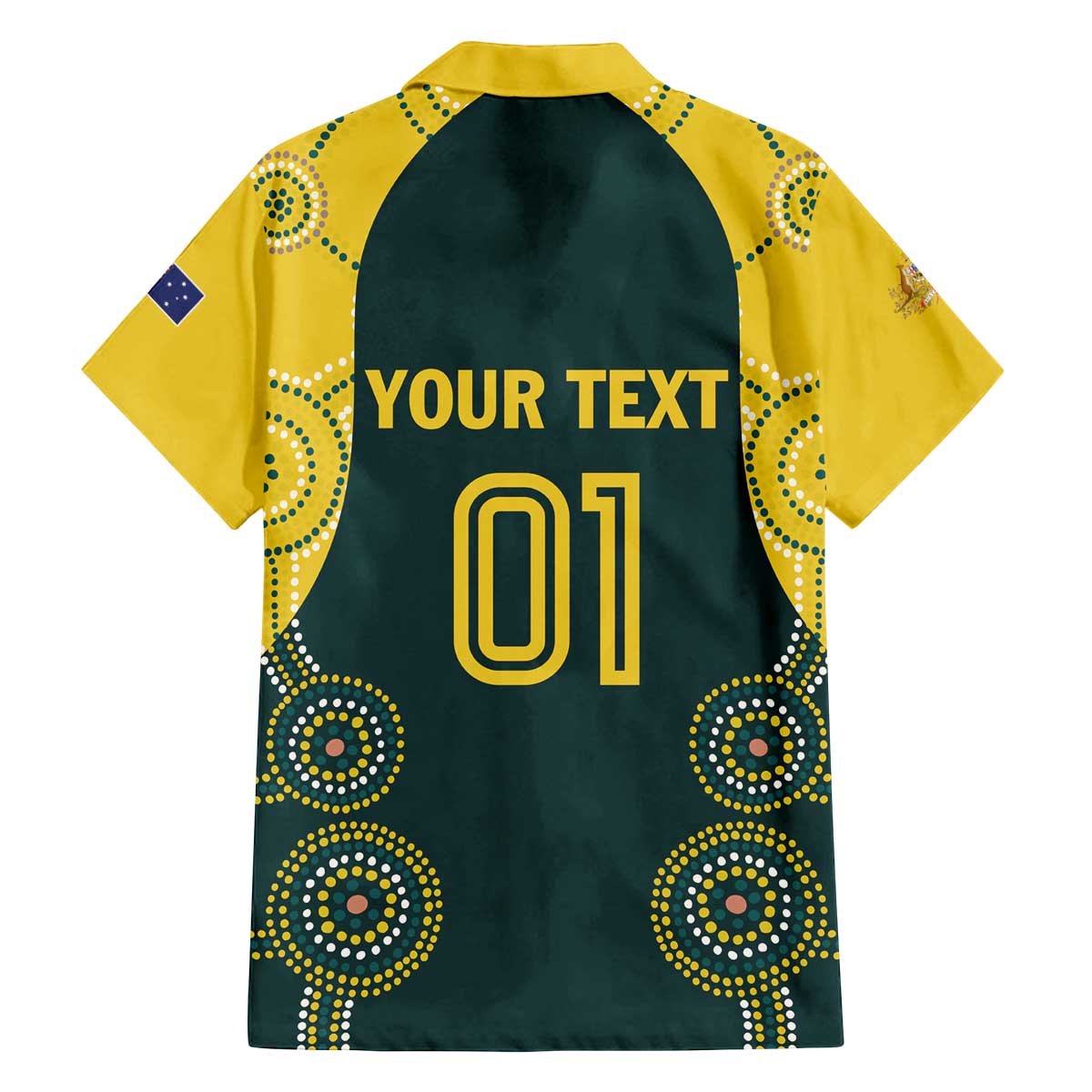 Custom Australia Cricket Family Matching Off The Shoulder Long Sleeve Dress and Hawaiian Shirt Aussies Champions