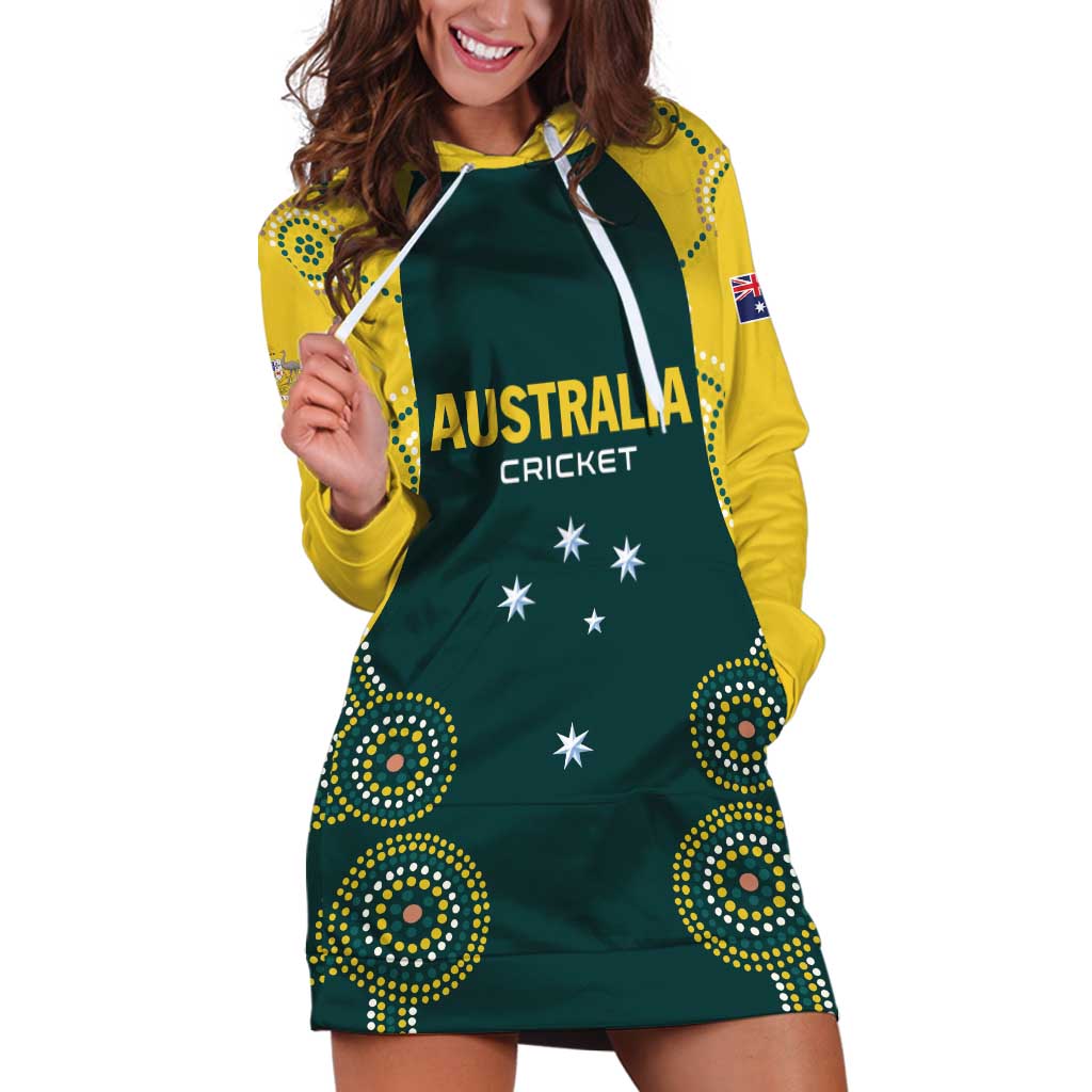 Custom Australia Cricket Hoodie Dress Aussies Champions - Vibe Hoodie Shop