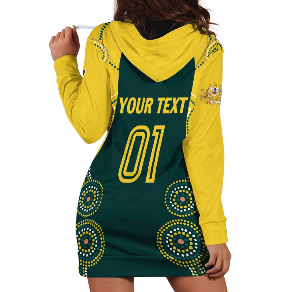 Custom Australia Cricket Hoodie Dress Aussies Champions - Vibe Hoodie Shop