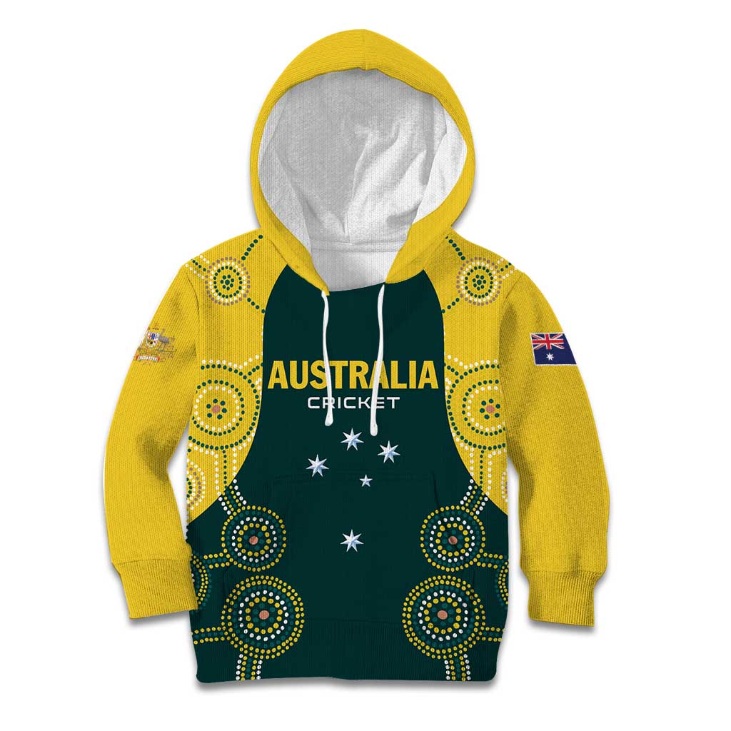 Custom Australia Cricket Kid Hoodie Aussies Champions - Vibe Hoodie Shop