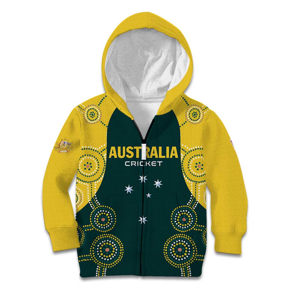 Custom Australia Cricket Kid Hoodie Aussies Champions - Vibe Hoodie Shop