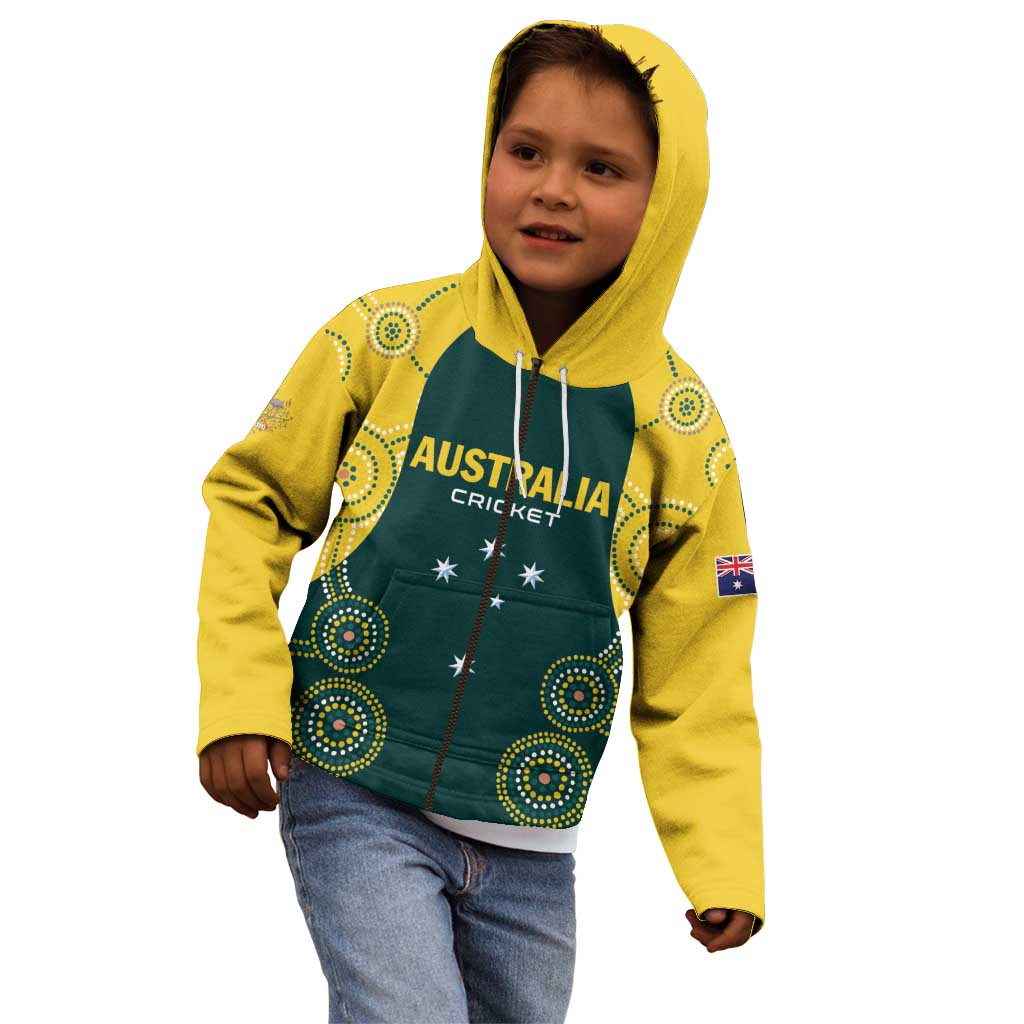 Custom Australia Cricket Kid Hoodie Aussies Champions - Vibe Hoodie Shop