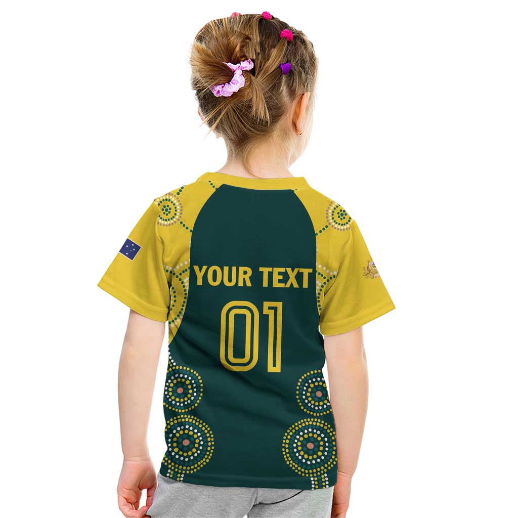 Custom Australia Cricket Kid T Shirt Aussies Champions - Vibe Hoodie Shop