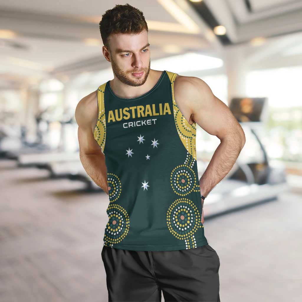 Custom Australia Cricket Men Tank Top Aussies Champions - Vibe Hoodie Shop