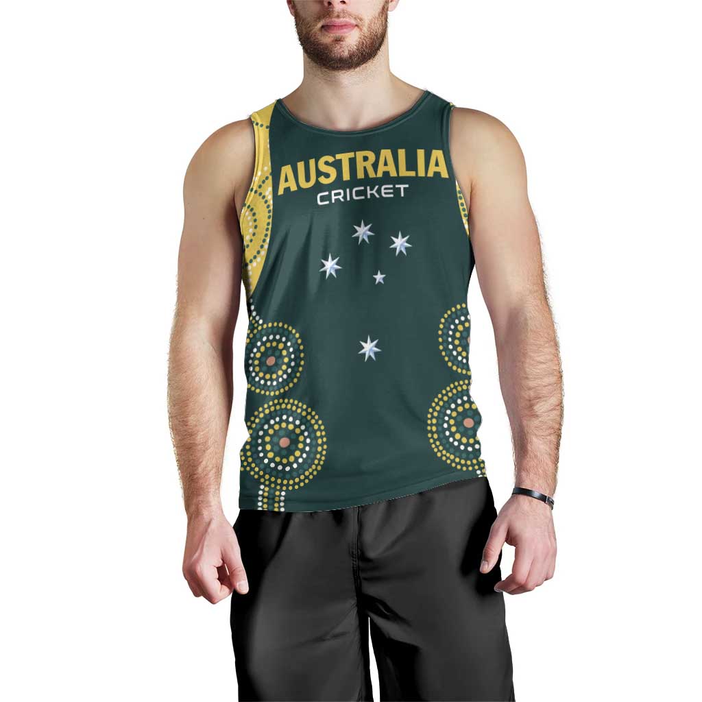 Custom Australia Cricket Men Tank Top Aussies Champions - Vibe Hoodie Shop