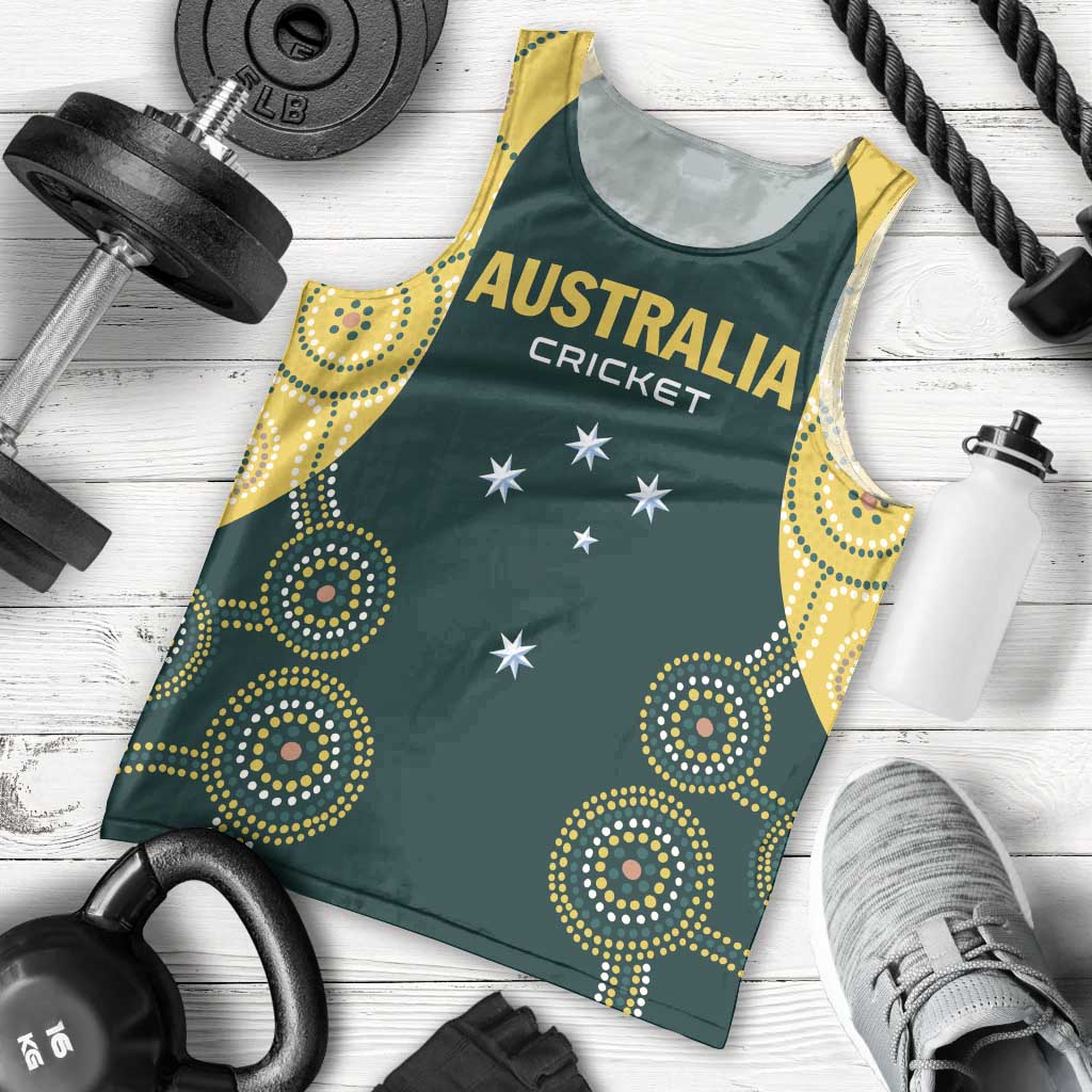 Custom Australia Cricket Men Tank Top Aussies Champions - Vibe Hoodie Shop