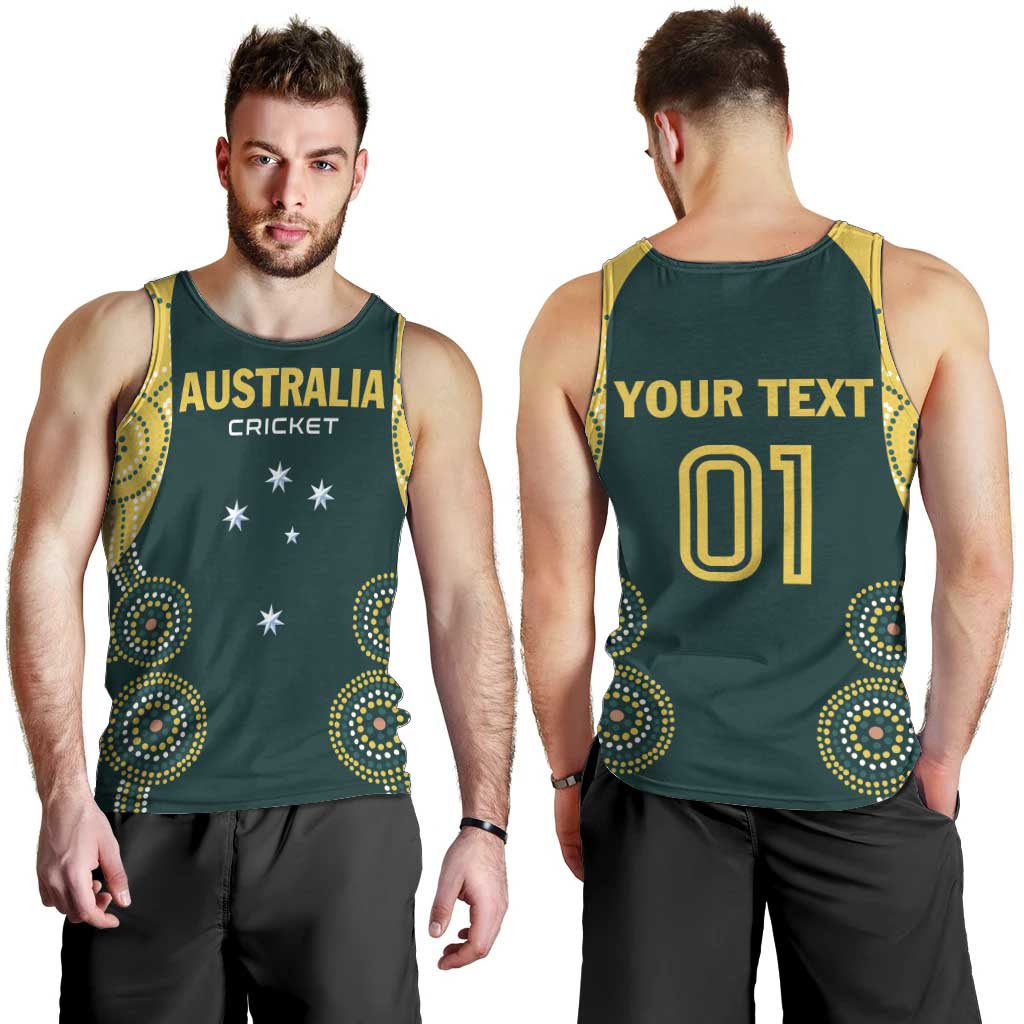 Custom Australia Cricket Men Tank Top Aussies Champions - Vibe Hoodie Shop