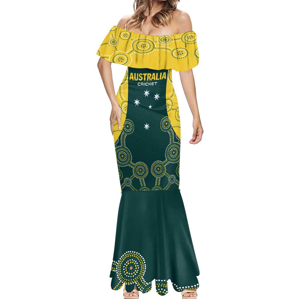 Custom Australia Cricket Mermaid Dress Aussies Champions