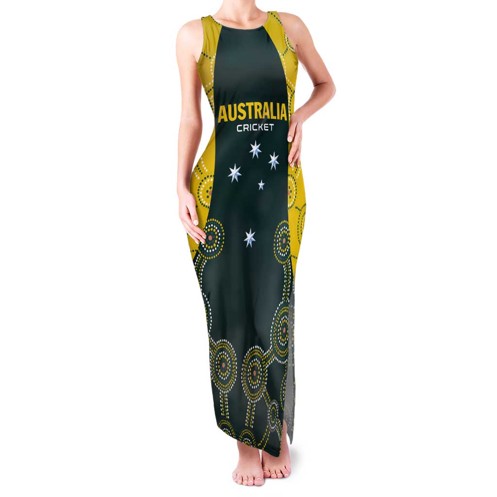 Custom Australia Cricket Tank Maxi Dress Aussies Champions