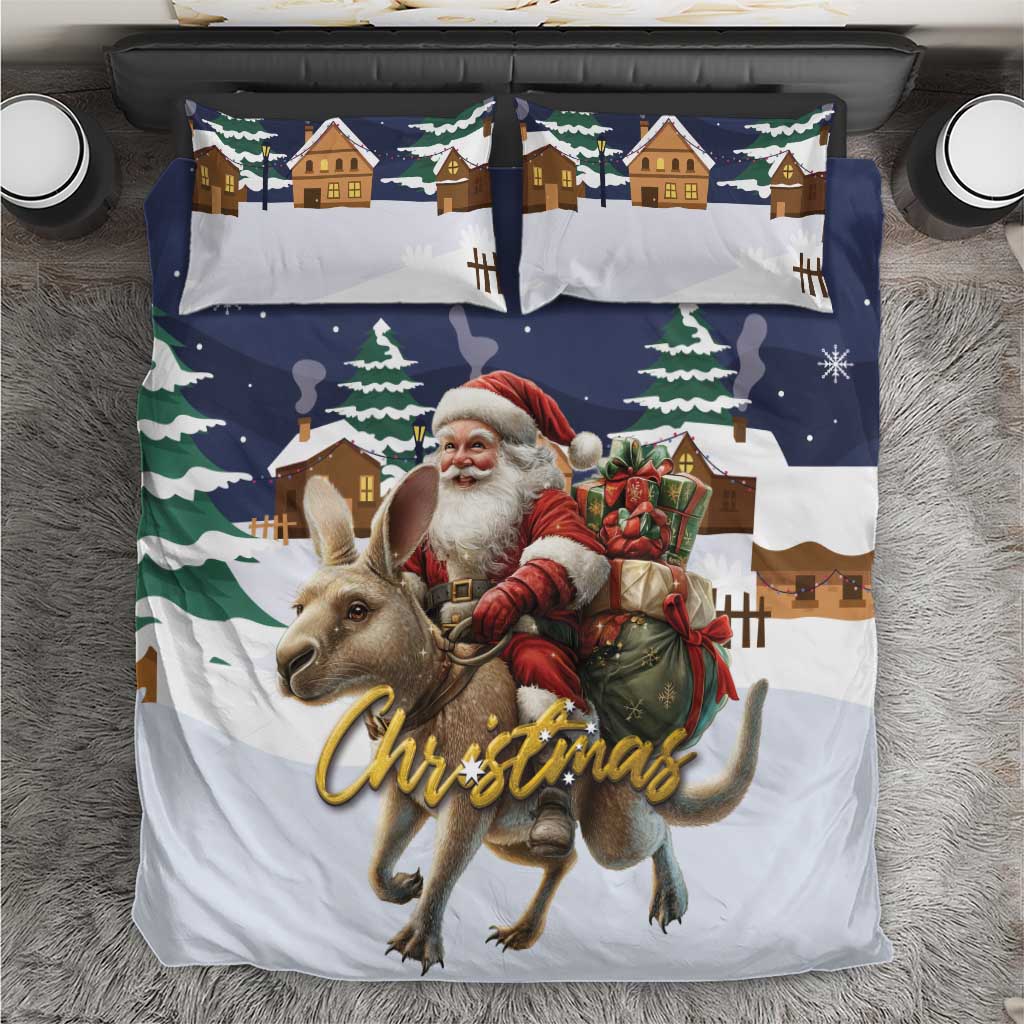 Kangaroo Australia Christmas Bedding Set Xmas Pattern - Vibe Hoodie Shop