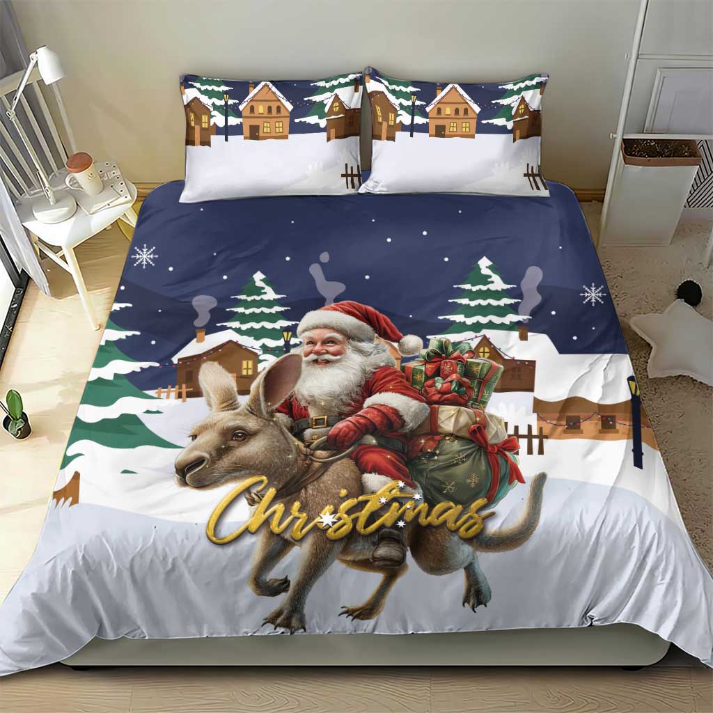 Kangaroo Australia Christmas Bedding Set Xmas Pattern - Vibe Hoodie Shop