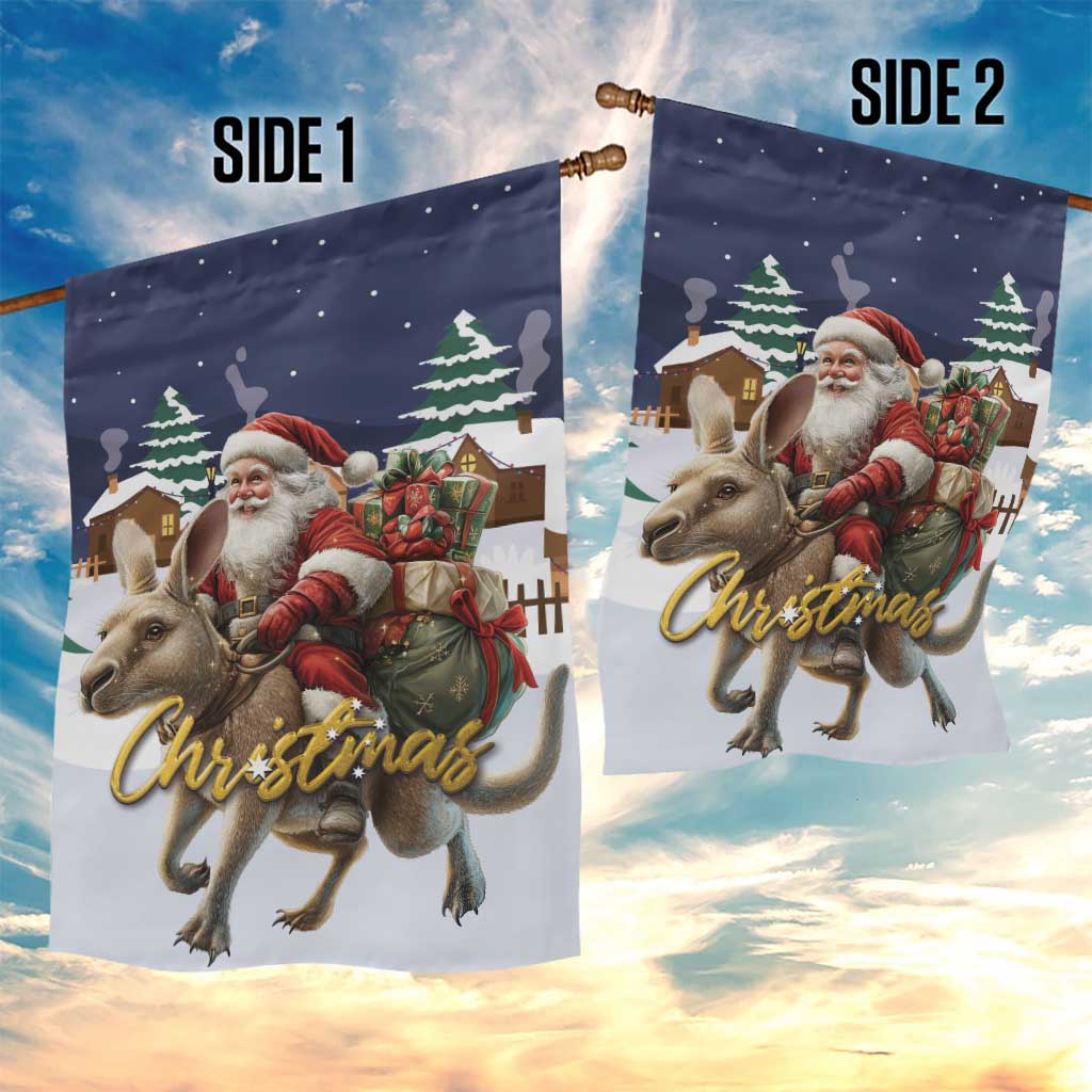 Kangaroo Australia Christmas Garden Flag Xmas Pattern - Vibe Hoodie Shop
