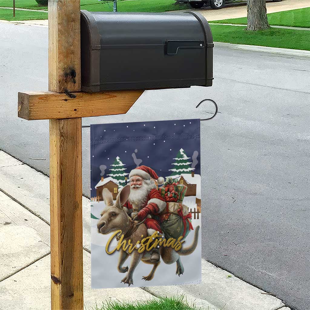 Kangaroo Australia Christmas Garden Flag Xmas Pattern - Vibe Hoodie Shop