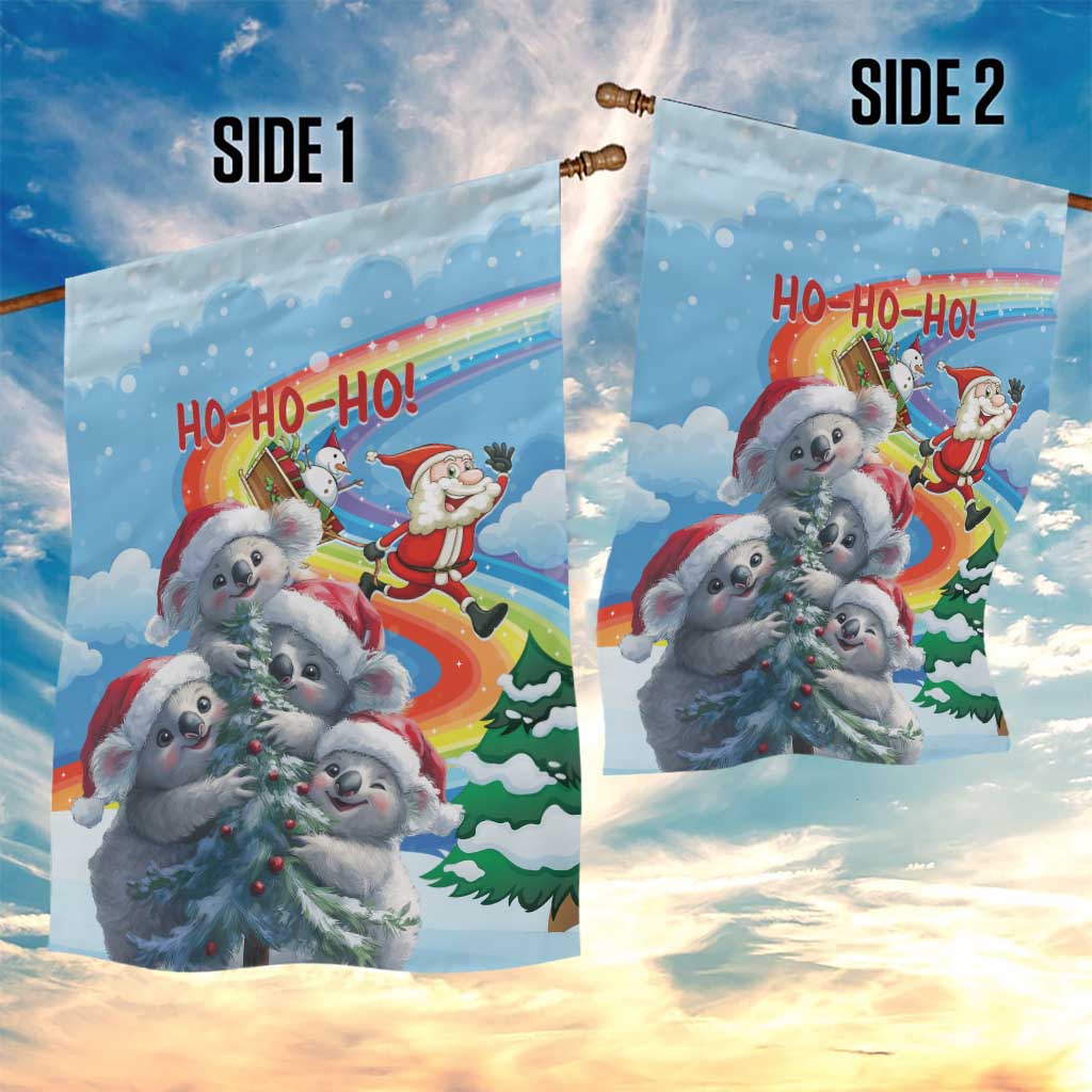 Australia Koala Christmas Garden Flag Santa Claus Ho Ho Ho - Vibe Hoodie Shop