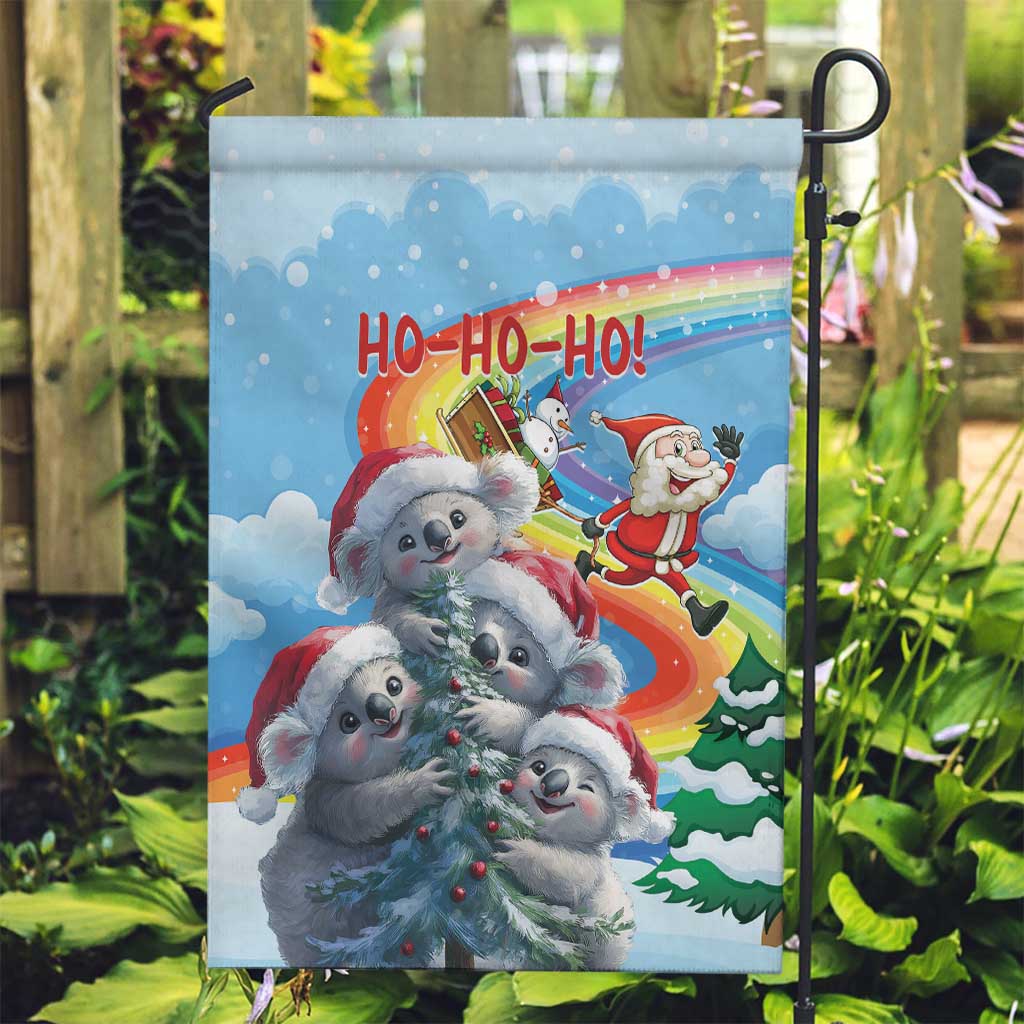 Australia Koala Christmas Garden Flag Santa Claus Ho Ho Ho - Vibe Hoodie Shop