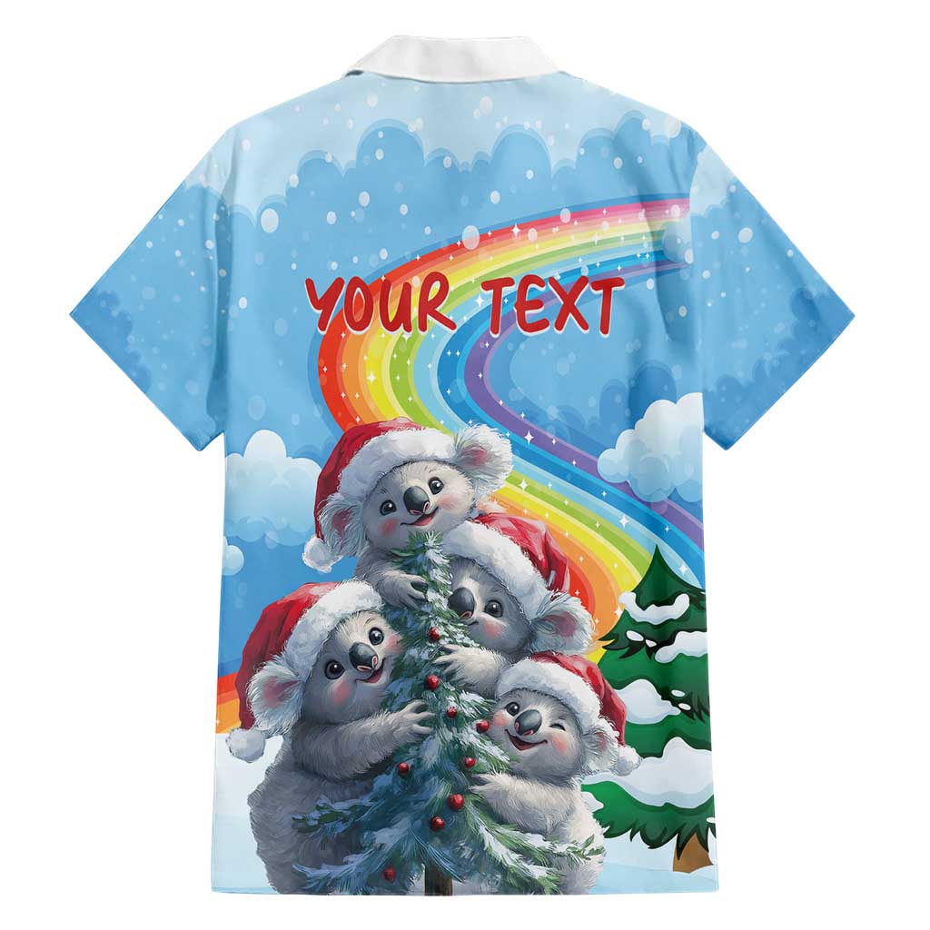 Personalised Australia Koala Christmas Hawaiian Shirt Santa Claus Ho Ho Ho - Vibe Hoodie Shop