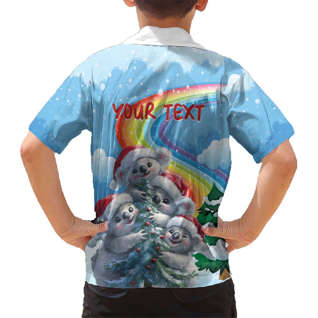 Personalised Australia Koala Christmas Hawaiian Shirt Santa Claus Ho Ho Ho - Vibe Hoodie Shop