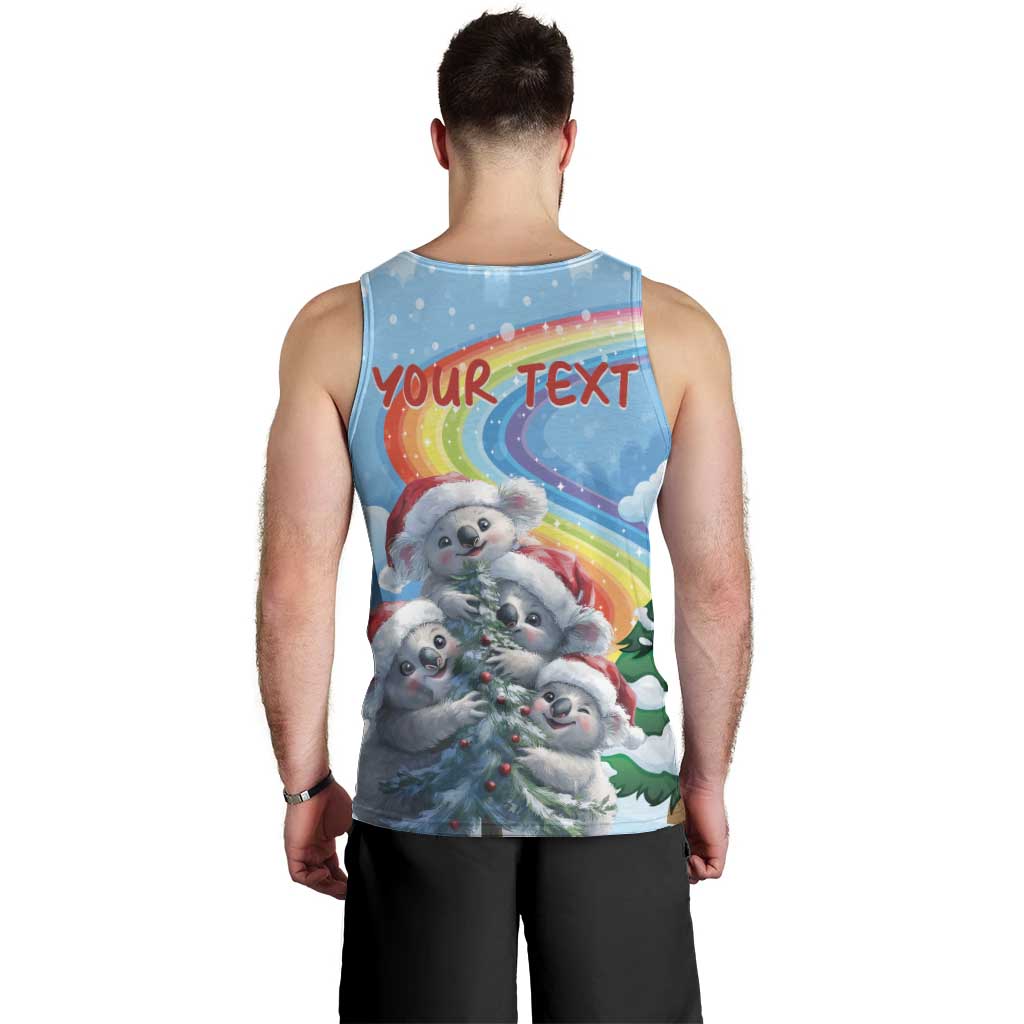 Personalised Australia Koala Christmas Men Tank Top Santa Claus Ho Ho Ho - Vibe Hoodie Shop