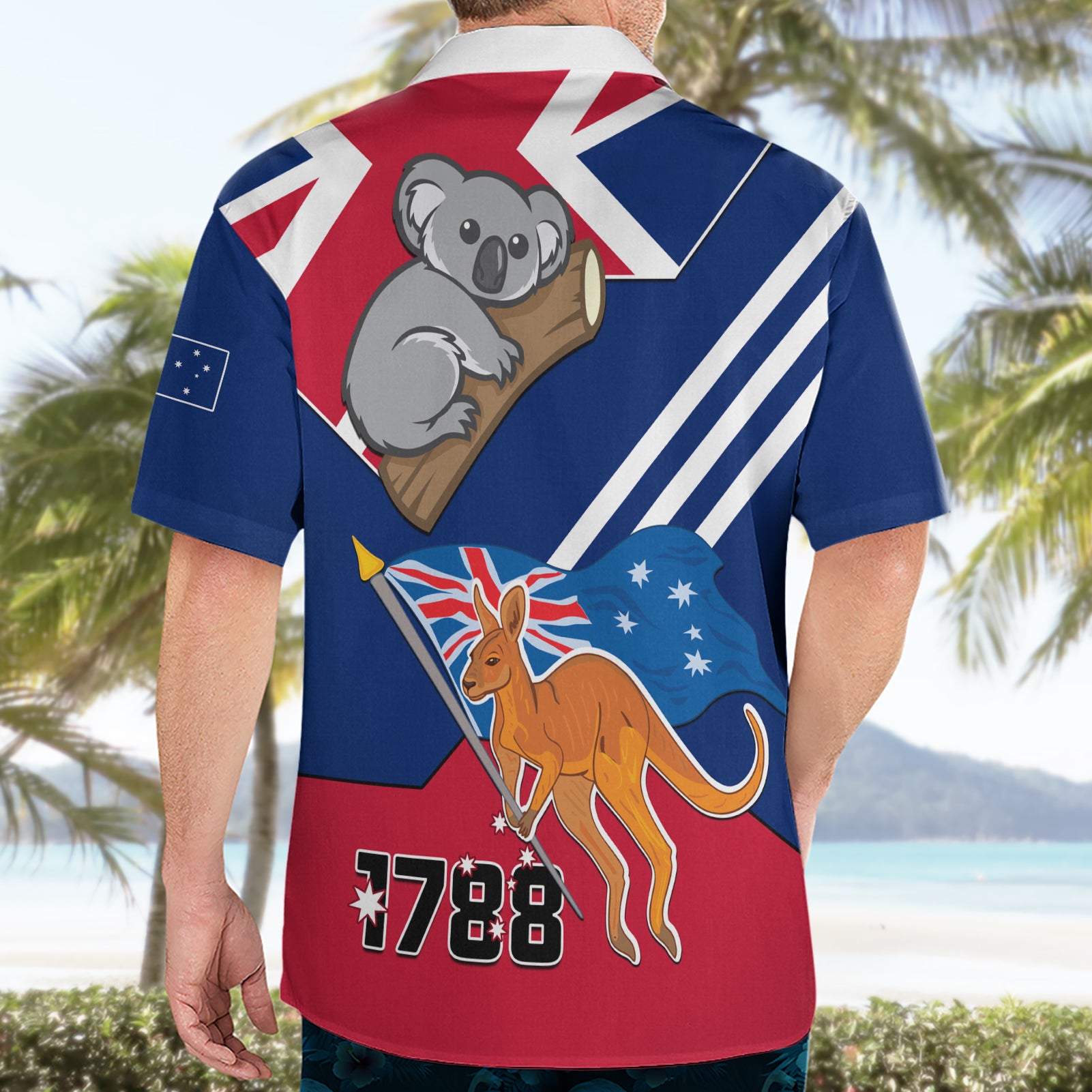 Australia Day Kangaroo and Koala With Flag Hawaiian Shirt - Vibe Hoodie Shop