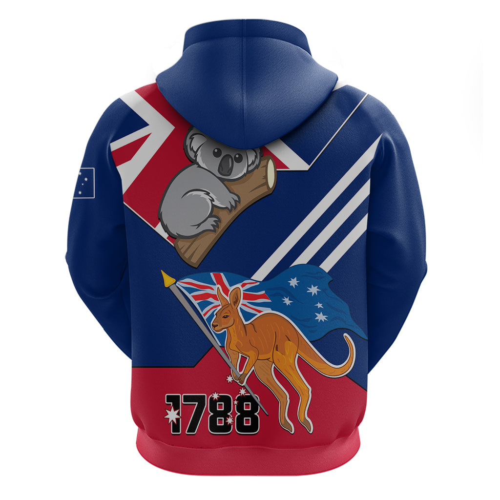 Australia Day Kangaroo and Koala With Flag Hoodie - Vibe Hoodie Shop