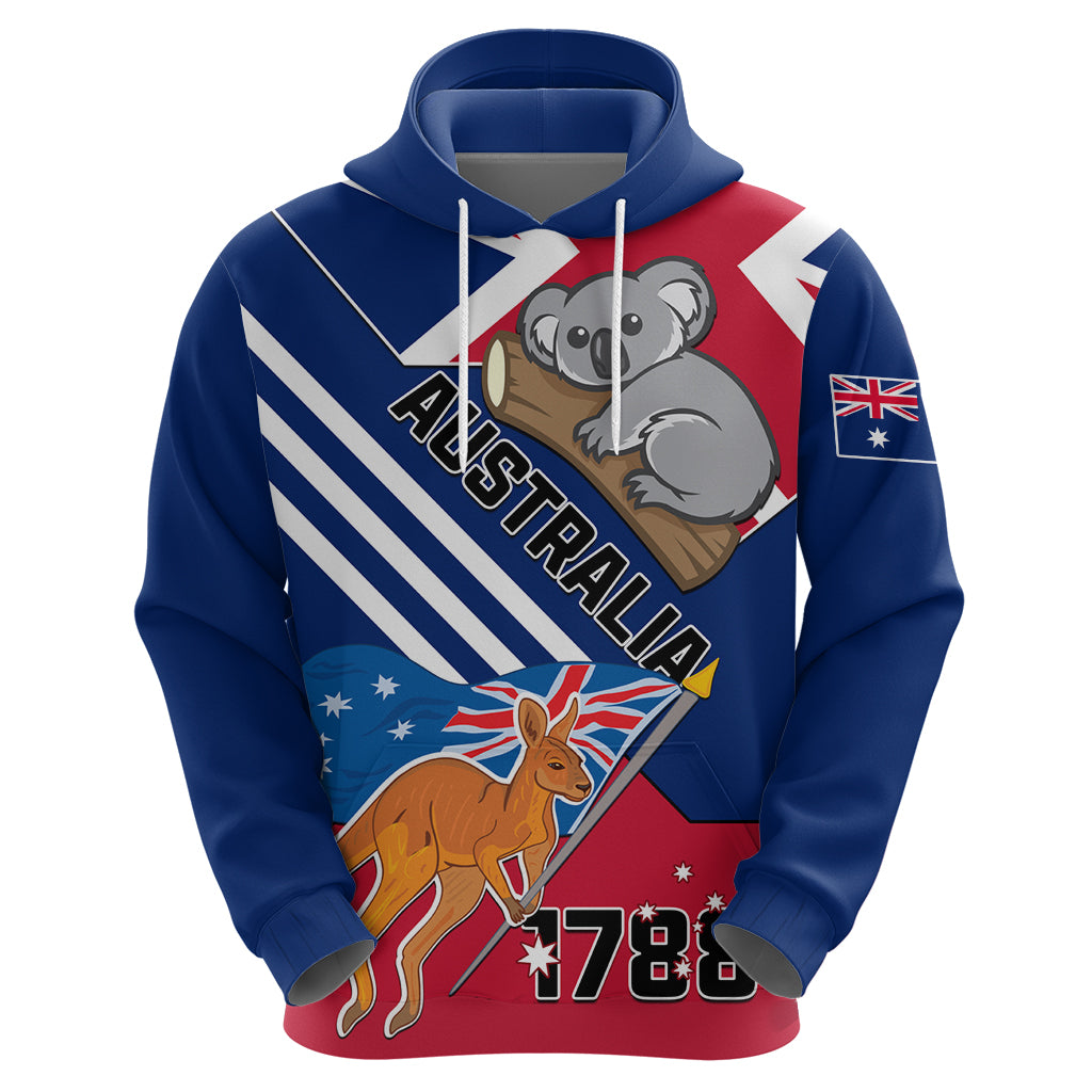 Australia Day Kangaroo and Koala With Flag Hoodie - Vibe Hoodie Shop