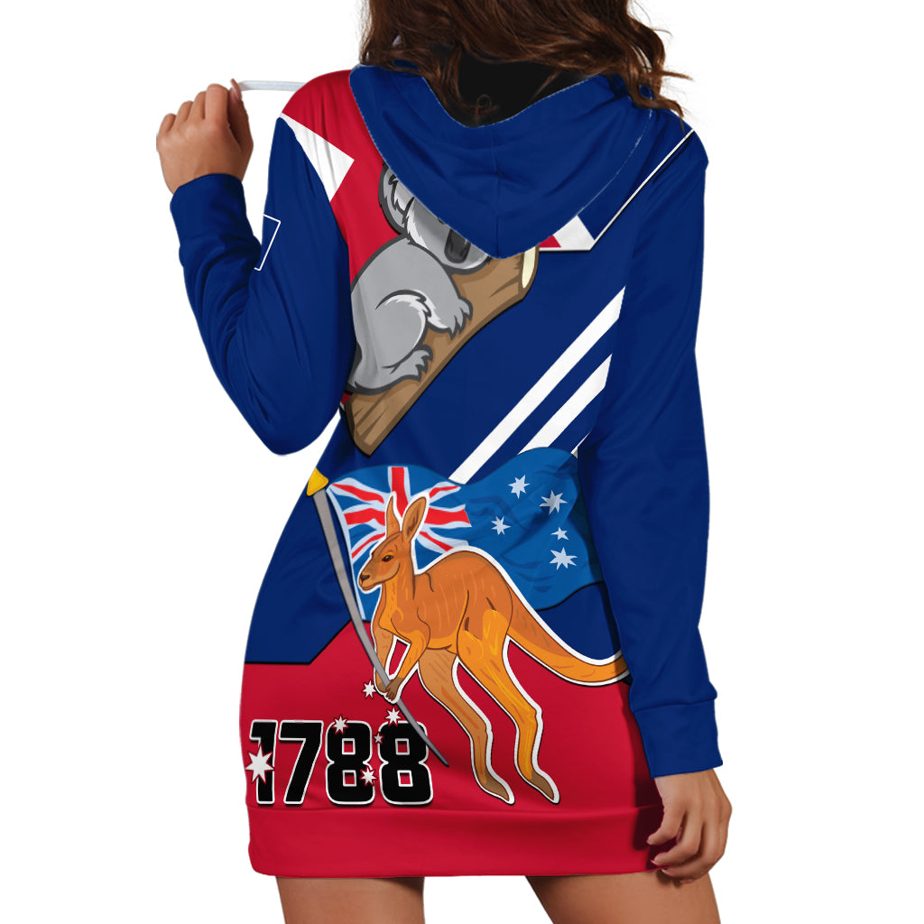 Australia Day Kangaroo and Koala With Flag Hoodie Dress - Vibe Hoodie Shop