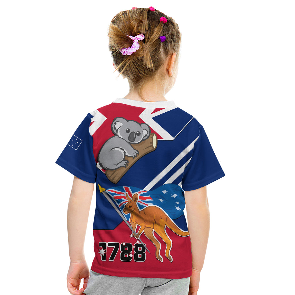 Australia Day Kangaroo and Koala With Flag Kid T Shirt - Vibe Hoodie Shop