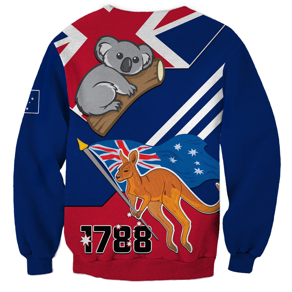 Australia Day Kangaroo and Koala With Flag Sweatshirt - Vibe Hoodie Shop