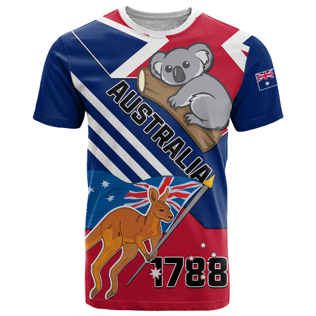 Australia Day Kangaroo and Koala With Flag T Shirt - Vibe Hoodie Shop