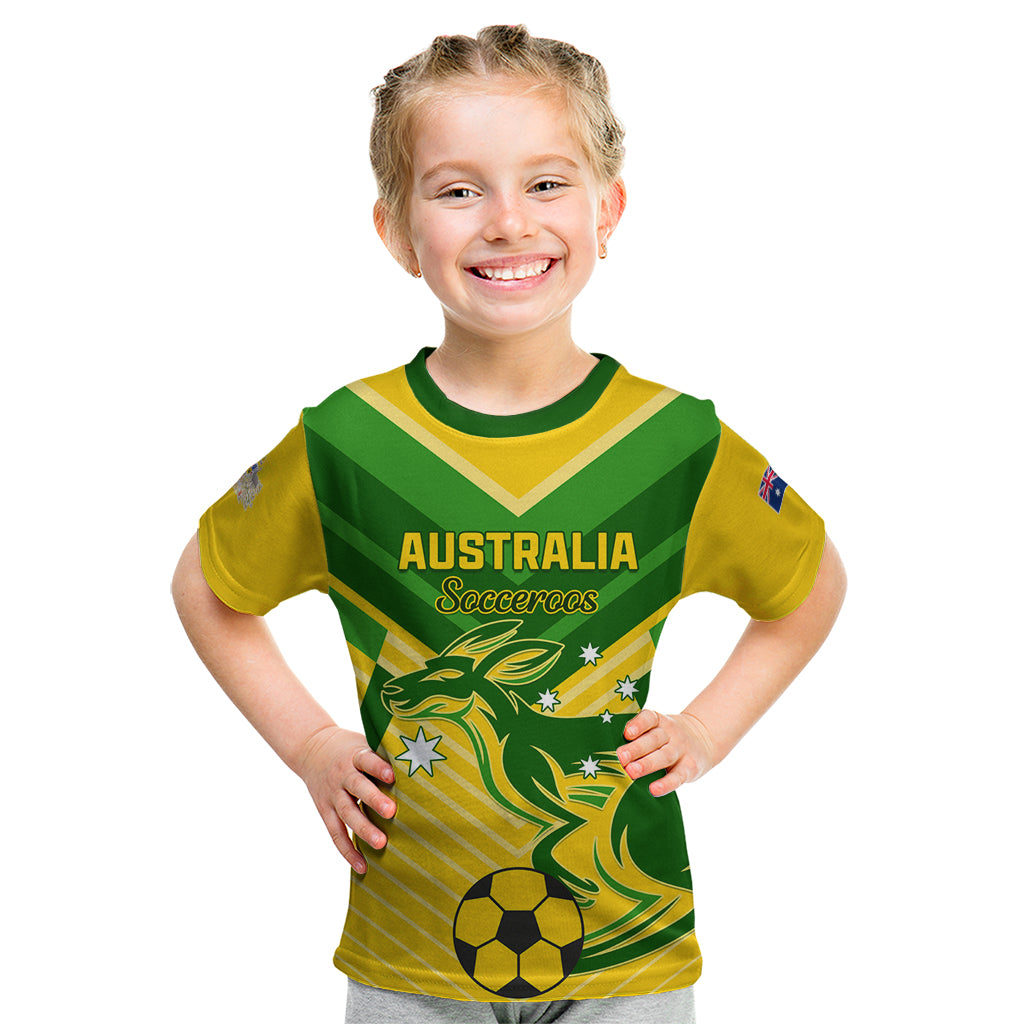 Australia Soccer Kid T Shirt Go Socceroos - Vibe Hoodie Shop