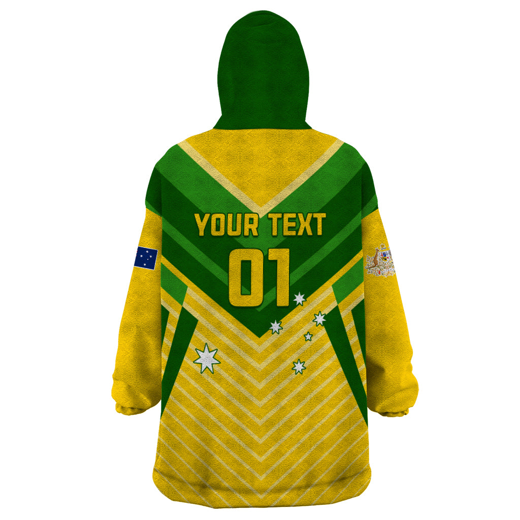 Australia Soccer Wearable Blanket Hoodie Go Socceroos - Vibe Hoodie Shop