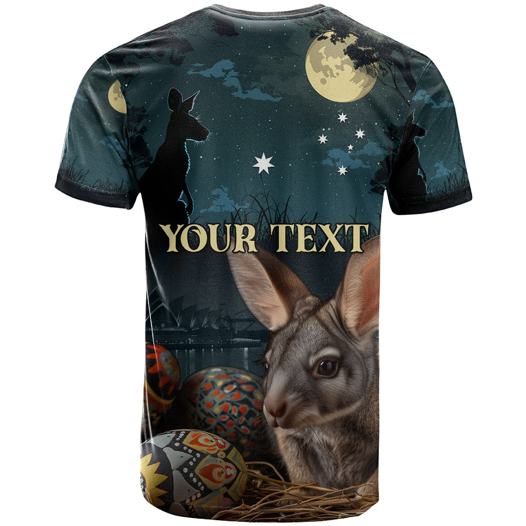 Australia Easter 2024 T Shirt Bunny With Aboriginal Eggs At Starry Night - Vibe Hoodie Shop