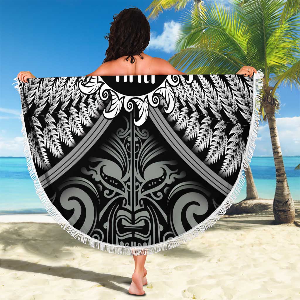 Toitu Te Tiriti Aotearoa Silver Fern Beach Blanket New Zealand Maori Pattern