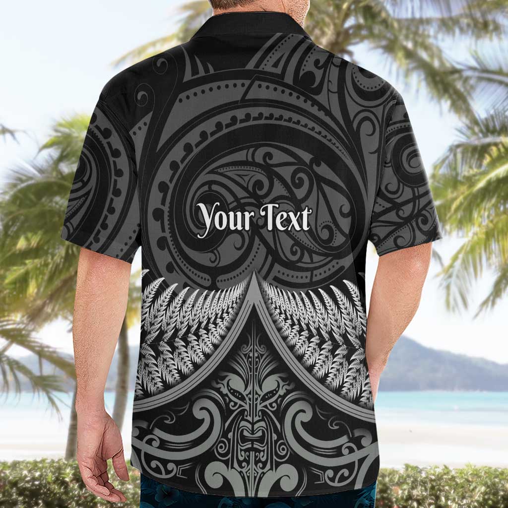 Personalised Toitu Te Tiriti Aotearoa Silver Fern Hawaiian Shirt New Zealand Maori Pattern - Vibe Hoodie Shop